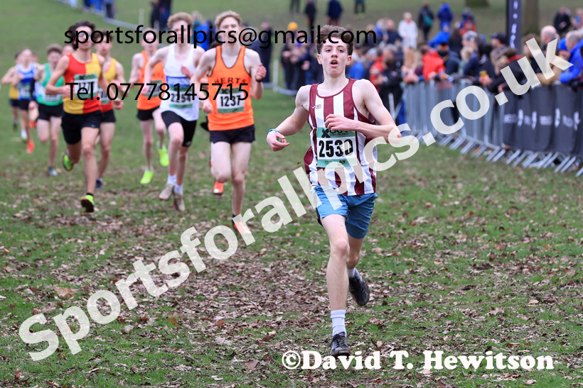 Boys Under-15s 2026 UK CAU Inter Counties Cross Country, Wollaton Park, Nottingham. Photo: David T. Hewitson/Sports for All Pics